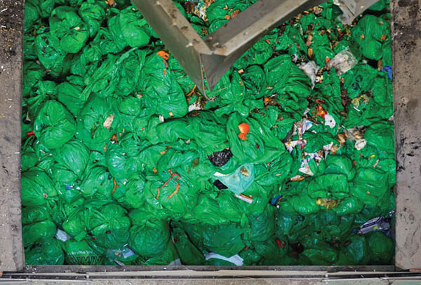 oslo odpadki zelene vrecke
