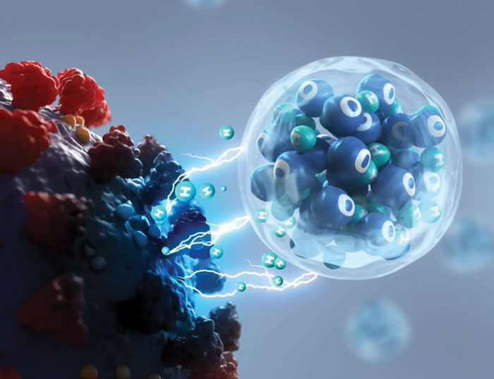 Nanoe nanokapljica nabita s prostimi radikali blokira viruse in bakterije