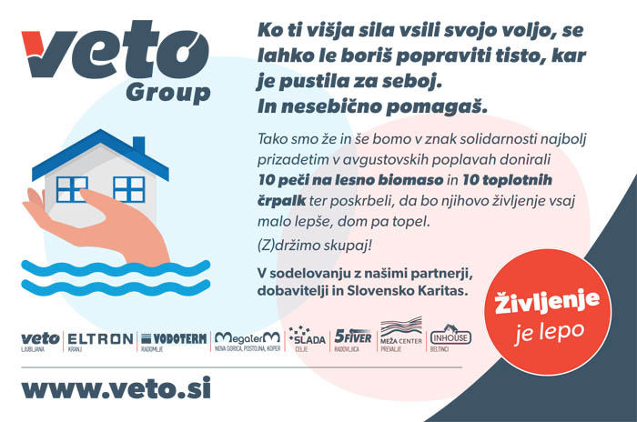 Podjetje Veto Group: Vodna ujma tudi nas ni pustila ravnodušnih