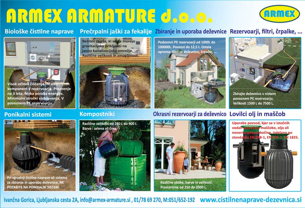 armex cistilne naprave precrpalni jasek dezevnica