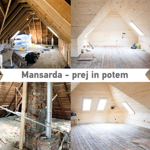 mansarda obnova prej potem