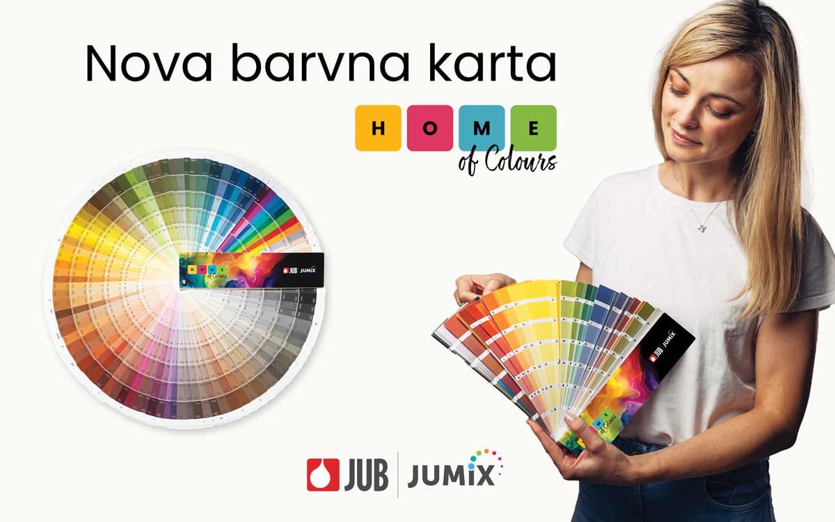 Nova barvna karta JUB Home of Colours in uporabnica z barvnimi vzorci