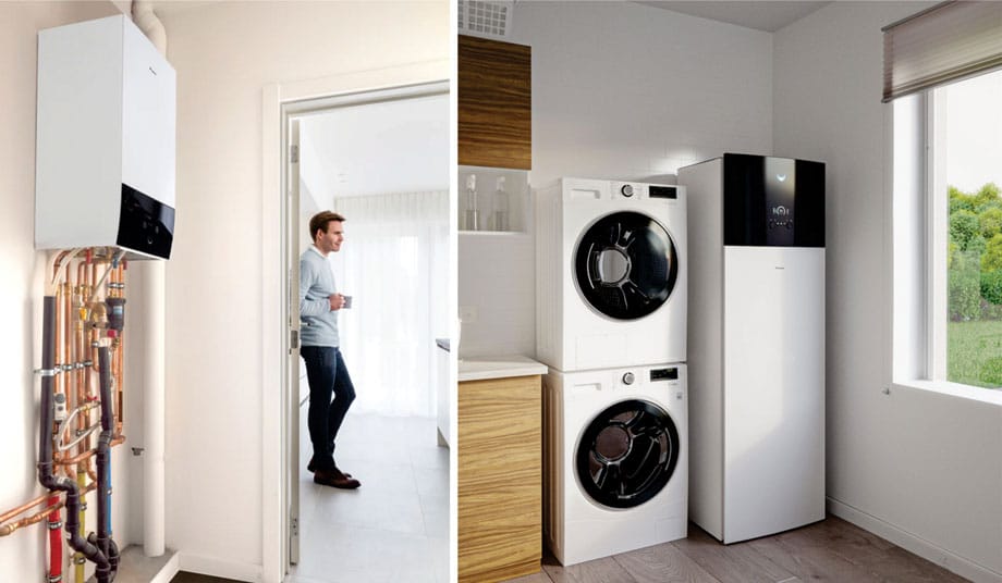 Notranje enote toplotne črpalke Daikin Altherma 3 H HT v gospodinjskem prostoru