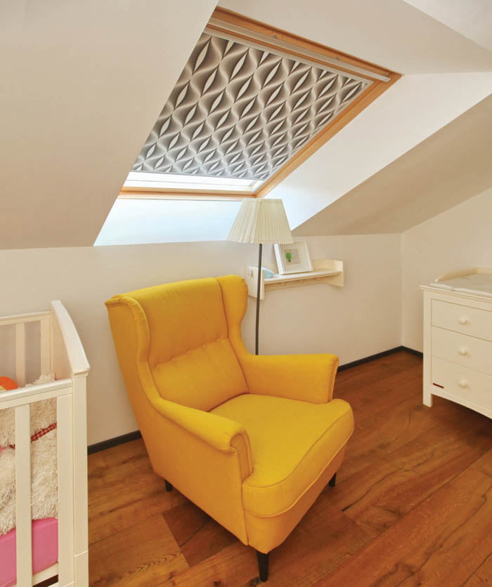 mansarda podstrešje okno senčilo