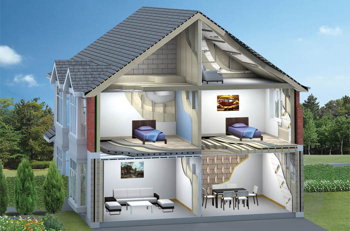 STEKLENA VOLNA ISOVER izolacija hise