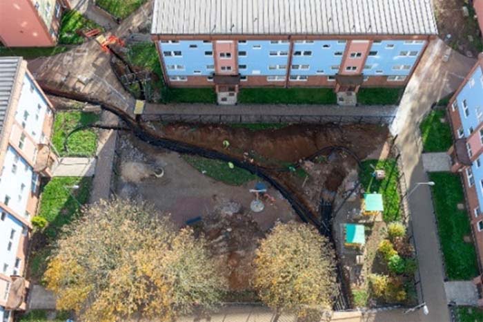 zamenjava ogrevalnega omrezja Market Hill