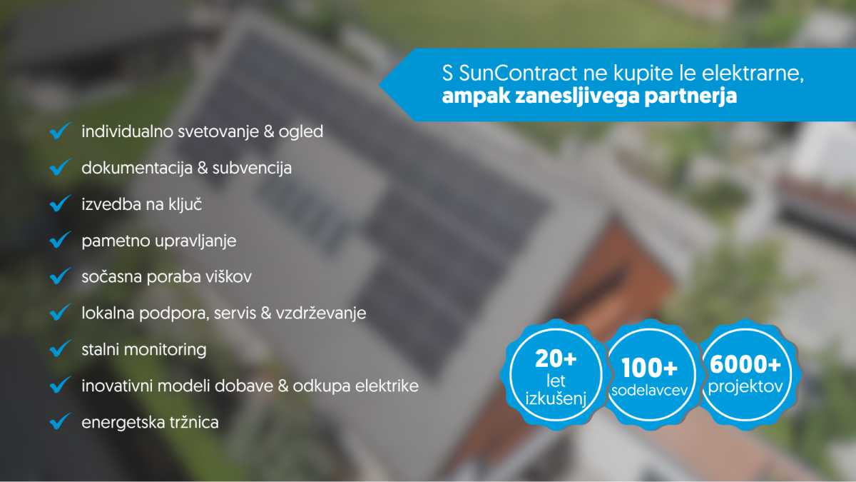 Prednosti samooskrbe s sončno elektrarno in baterijskim hranilnikom SunContract