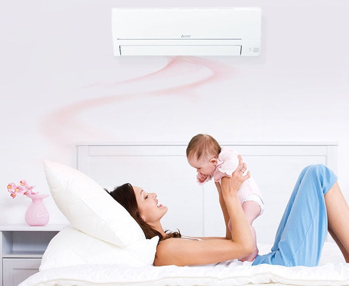 ogrevanje s klimo Mitsubishi