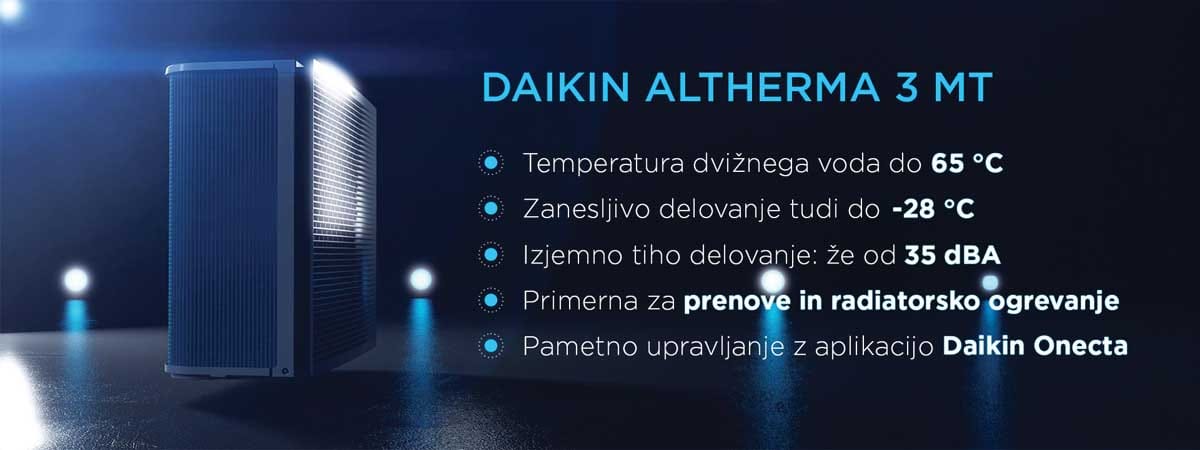 Daikin Altherma 3 MT tehnične prednosti in delovanje pri nizkih temperaturah