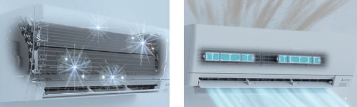 Mitsubishi klime model AY samociscenje plesen