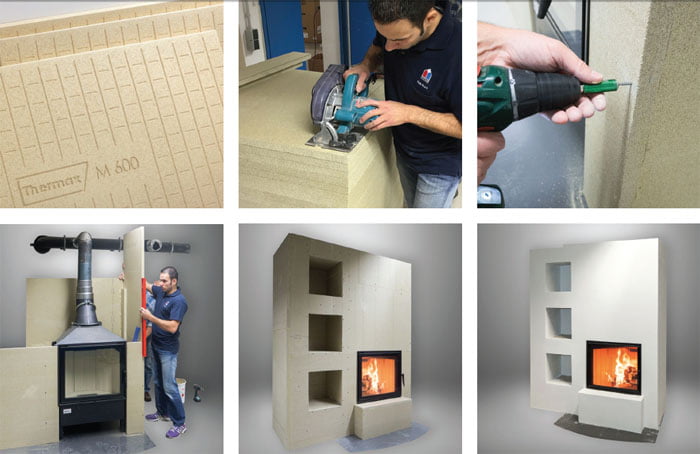 ognjevarne plosce za kamin termax vgradnja