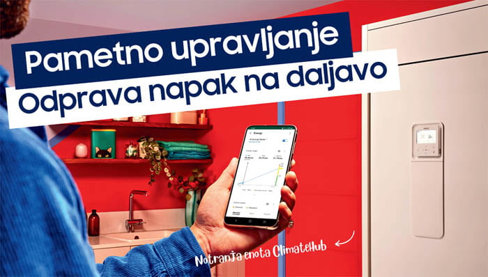 toplotna crpalka Samsung EHS MONO upravljanje