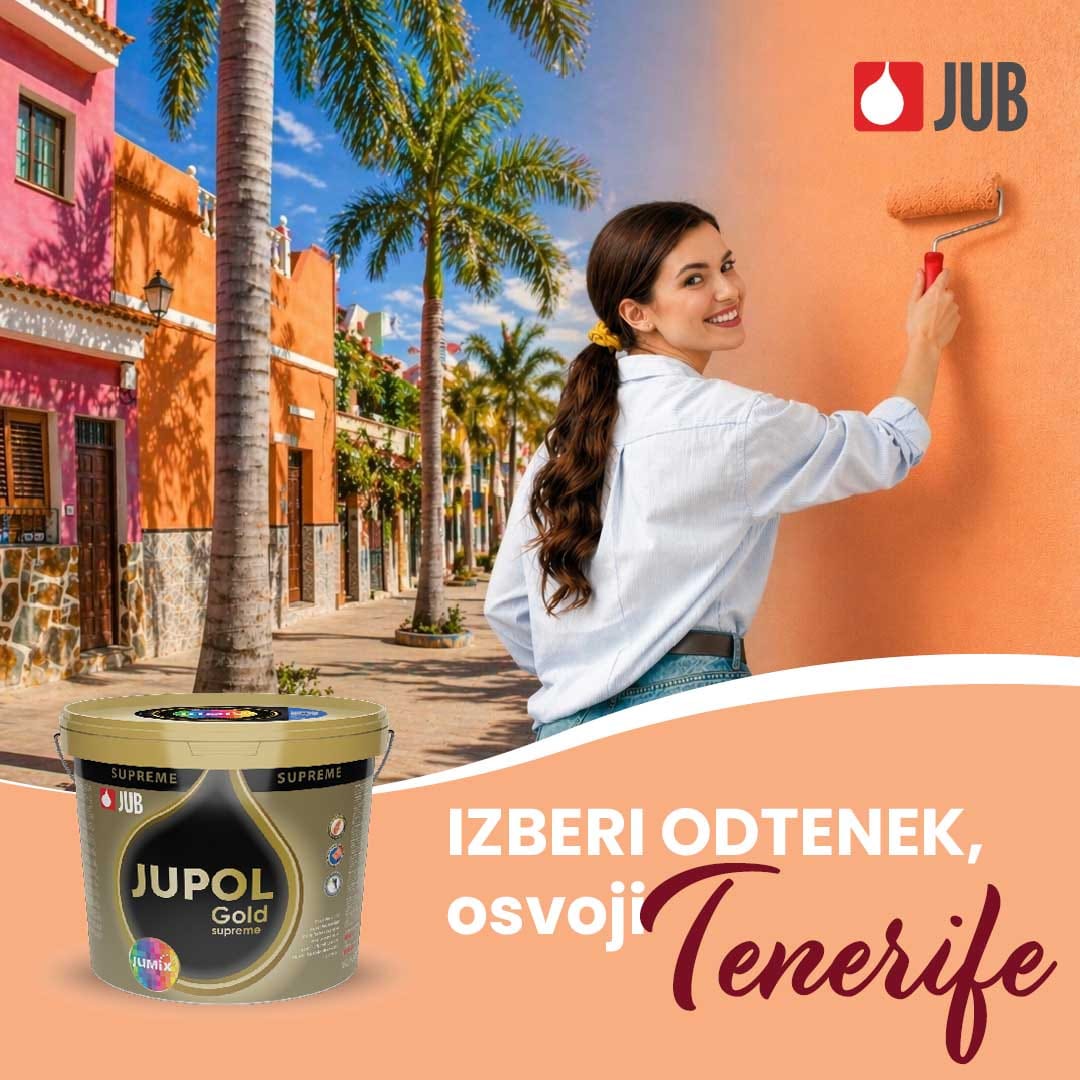 JUPOL nagradna igra za oddih na Tenerifih in izbiro barvnih odtenkov