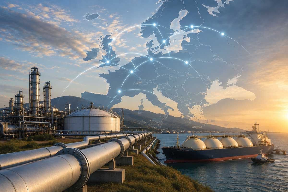 LNG terminal, plinovod in skladišče zemeljskega plina kot del evropskega sistema oskrbe z energijo