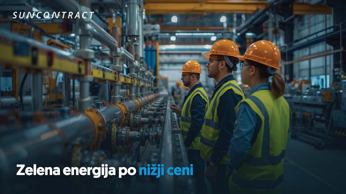 Industrijski obrat uporablja električno energijo iz obnovljivih virov prek sistema souporabe električne energije